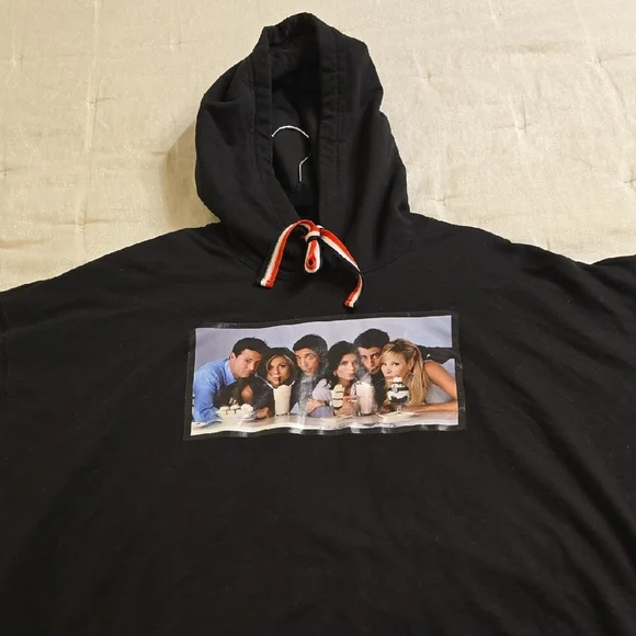 FRIENDS Black Hoodie with Red Accents - Picture 5 of 13